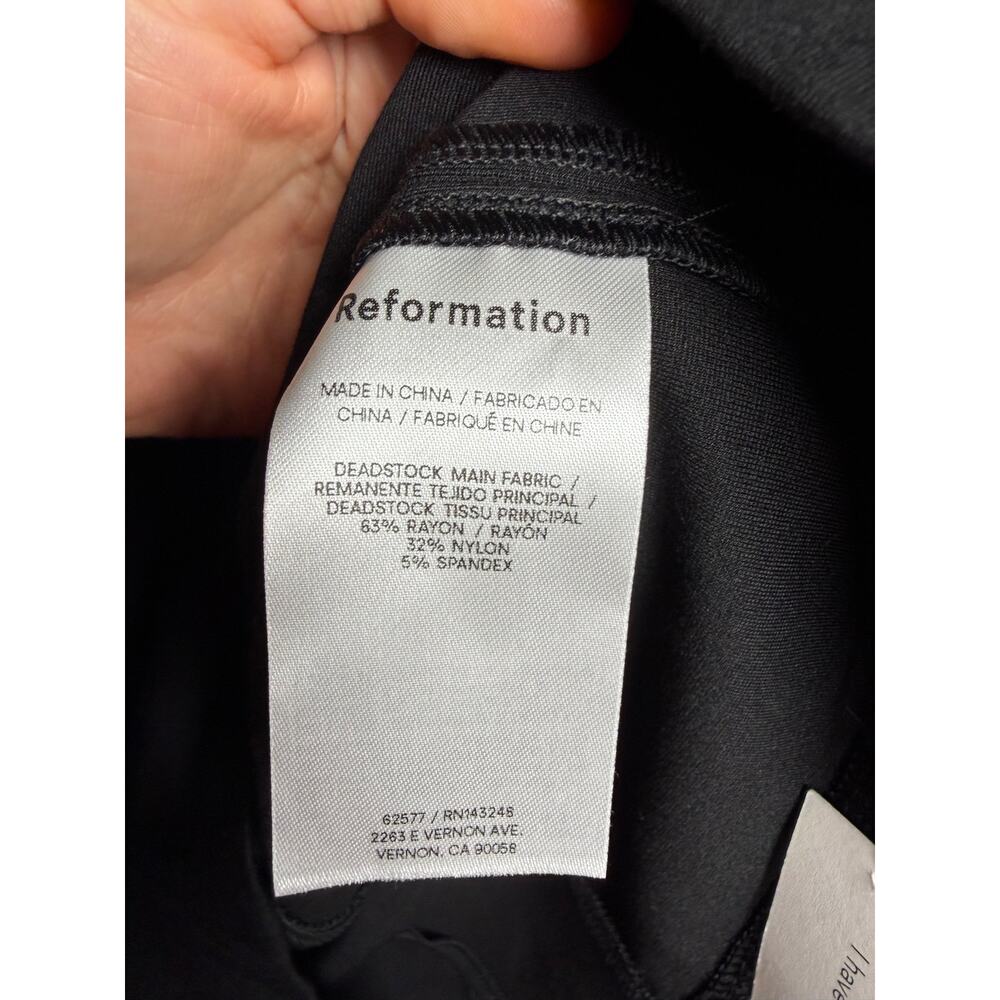 Reformation Audrey Knit Mini Dress Black Size Medium NWT - Picture 5 of 8